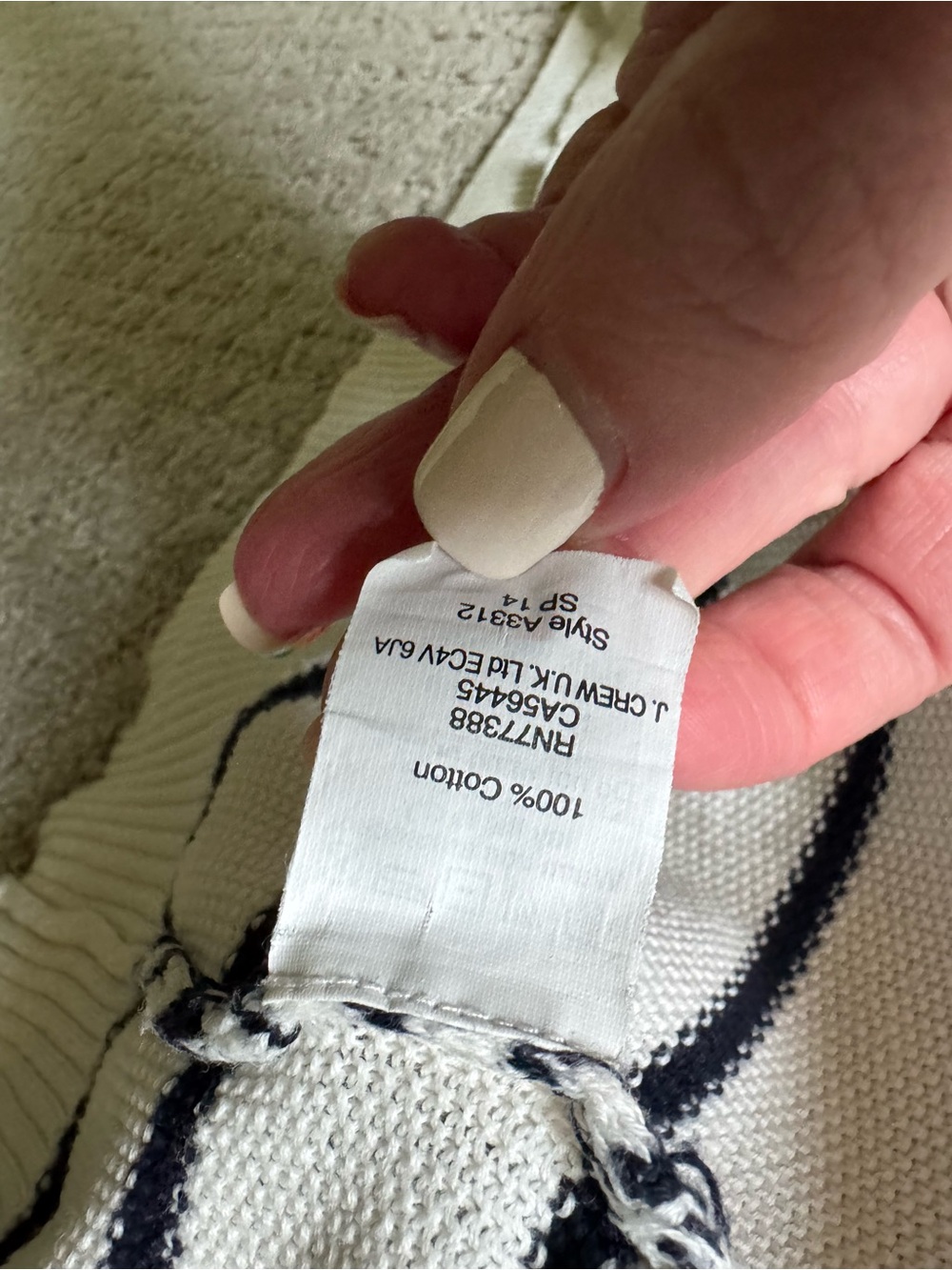 Madewell White and Navy Striped Cotton Cardigan Cotton Size Medium Nautical - Picture 9 of 9